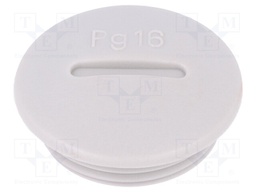 Stopper; PG16; IP54; Mat: polyamide; light grey