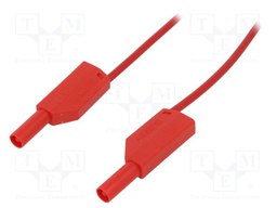 Test lead; silicone; 0.5m; red; 19A; 1kV; Cond.cross sec: 1mm2