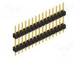 Connector: pin strips; pin header; male; PIN: 15; 2.54mm; THT; 1x15