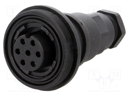 Connector: circular; plug; female; PIN: 7; Buccaneer Standard; IP68