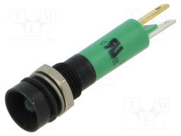Indicator: LED; recessed; green; 24VDC; 24VAC; Ø8mm; ØLED: 5mm; 32mcd