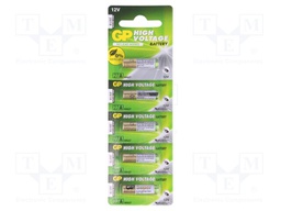 Battery: alkaline; 12V; 27A,8LR50,A27,MN27; Batt.no: 5; Ø8x28mm