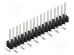 Connector: pin strips; pin header; male; PIN: 17; 1.27mm; SMT; 1x17