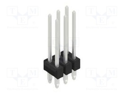 Connector: pin strips; pin header; male; PIN: 6; 2.54mm; THT; 2x3
