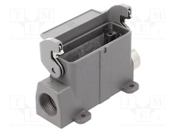 Enclosure: for Han connectors; Han; size 16A; with latch; PG16
