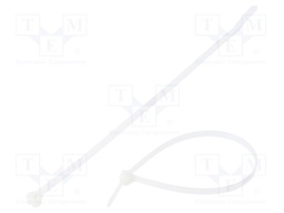 Cable tie; with a metal clasp; L: 203mm; W: 4.7mm; polyamide; 222N