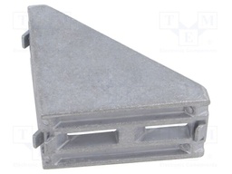 Angle bracket; for profiles; W: 76mm; H: 38mm; L: 76mm; aluminium