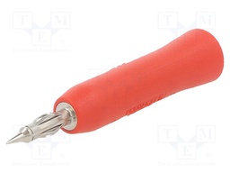 Probe: for oscilloscope; red; Conform to: CAT II 1000V; push-in