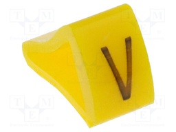 Markers for cables and wires; Label symbol: V; 1.7÷3.5mm; H: 7mm