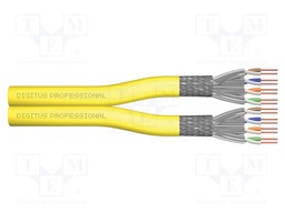 Wire; S/FTP; 8x2x22AWG; 7a; wire; Insulation: LSZH; yellow; 500m