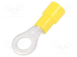 Tip: ring; M6; Ø: 6.4mm; 2.63÷6.64mm2; crimped; for cable; insulated