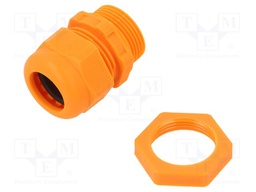 Cable gland; with metric thread; M25; IP68; Mat: polyamide; orange