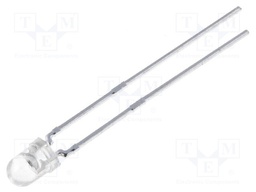 IR transmitter; 3mm; 875nm; transparent; 100mW; 20°; THT