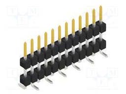 Connector: pin strips; pin header; male; PIN: 12; 2.54mm; SMT; 1x12