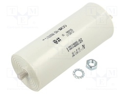 Capacitor: motors, run; 40uF; 470VAC; Ø50x120mm; -25÷85°C; ±5%