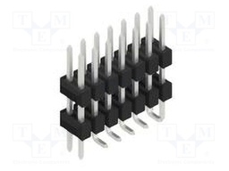 Connector: pin strips; pin header; male; PIN: 14; 2.54mm; SMT; 2x7