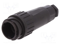 Connector: circular; plug; PIN: 18; male; w/o contacts; 100V