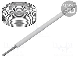 Wire; SiFF; stranded; Cu; 1.5mm2; silicone; white; -60÷180°C; 500V