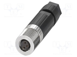 Connector: M8; PIN: 3; 4A; 48V; IP65; straight; unshielded; plug
