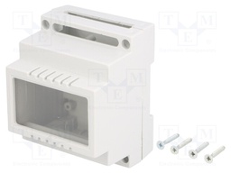 Enclosure: for DIN rail mounting; Y: 89mm; X: 69.7mm; Z: 64.7mm; ABS