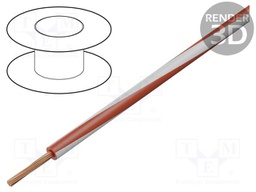 Wire; LgY; stranded; Cu; 1mm2; red-white; PVC; 300/500V; 100m