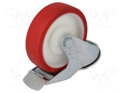 Transport wheel; Ø: 125mm; W: 30mm; H: 156mm; torsional with lock