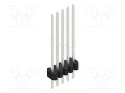 Connector: pin strips; pin header; male; PIN: 5; 1.27mm; THT; 1x5