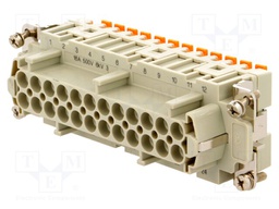 Connector: HDC; female; CSH; PIN: 24; 24+PE; size 104.27; 16A; 400V