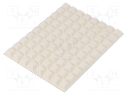 Self-adhesive foot; H: 5.8mm; white; polyurethane