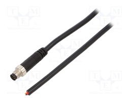 Connector: M8; 1m; male; PIN: 6; straight; plug; IP67
