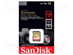 Memory card; Extreme; SDXC; 128GB; R: 180MB/s; W: 90MB/s