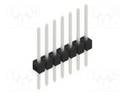 Connector: pin strips; pin header; male; PIN: 7; 2.54mm; THT; 1x7