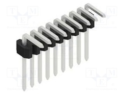Connector: pin strips; pin header; male; PIN: 9; 1.27mm; THT; 1x9