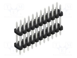 Connector: pin strips; pin header; male; PIN: 22; 2mm; THT; 2x11