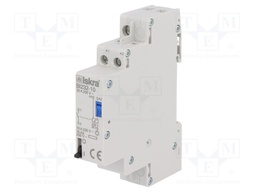 Relay: installation; bistable; NO; Ucoil: 230VAC; 17.6x90x65mm