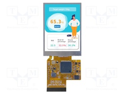 Display: TFT; 2.8"; 240x320; Illumin: LED; 8MBFLASH; RGB; 350cd/m2