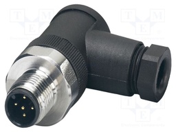 Connector: M12; plug; PIN: 5; 48V; angled; IP65; screw terminal; 4A