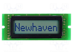 Display: LCD; 8x1; grey; 69x27mm; Interface: 8bit,parallel; 5V