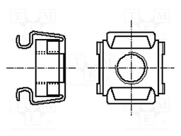 Nut; cage; M6; A2 stainless steel; BN: 3307