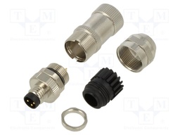 Connector: M8; female; PIN: 3; straight; for cable; plug; 3A; 60V