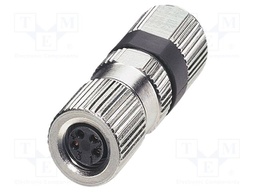 Connector: M8; PIN: 4; 4A; 30V; IP68; straight; unshielded; plug