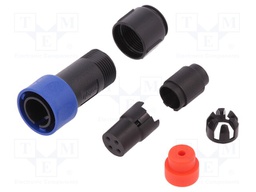 Connector: circular; plug; female; PIN: 4; w/o contacts; for cable