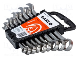 Wrenches set; combination spanner; stainless steel; 9pcs.