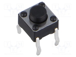 Microswitch TACT; SPST; Pos: 2; 50mA/12VDC; THT; none; 2.6N; 6x6mm