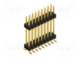 Connector: pin strips; pin header; male; PIN: 18; 2.54mm; SMT; 2x9