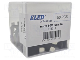 Fuse: fuse; 1A; 80VDC; automotive; 19mm; 19x5.1x20mm