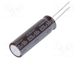 Capacitor: electrolytic; low impedance; THT; 820uF; 50VDC; ±20%