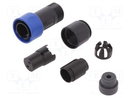 Connector: circular; plug; female; PIN: 2; w/o contacts; for cable