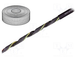 Wire: control cable; chainflex® CF890; 5G0,75mm2; PUR; black; Cu