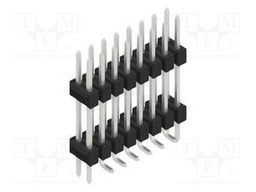 Connector: pin strips; pin header; male; PIN: 16; 2.54mm; SMT; 2x8